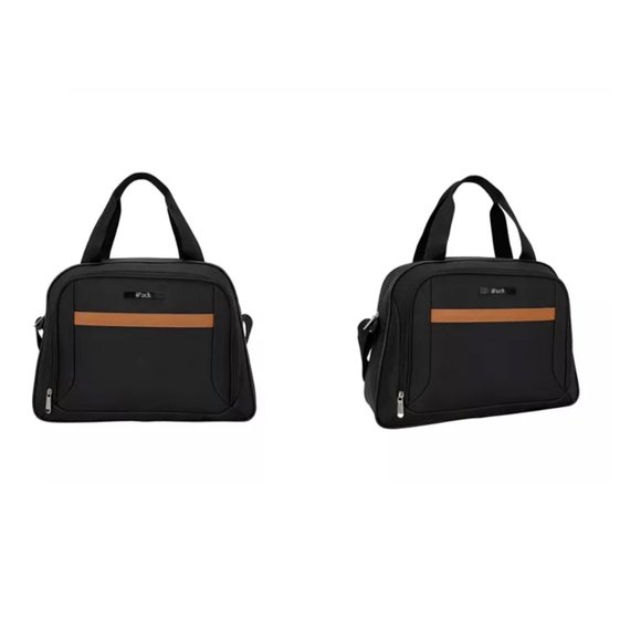 iPack Breeze 2PC Softside 20" Carry on Luggage Set Rolling Suitcase + 16" Tote - Picture 5 of 6